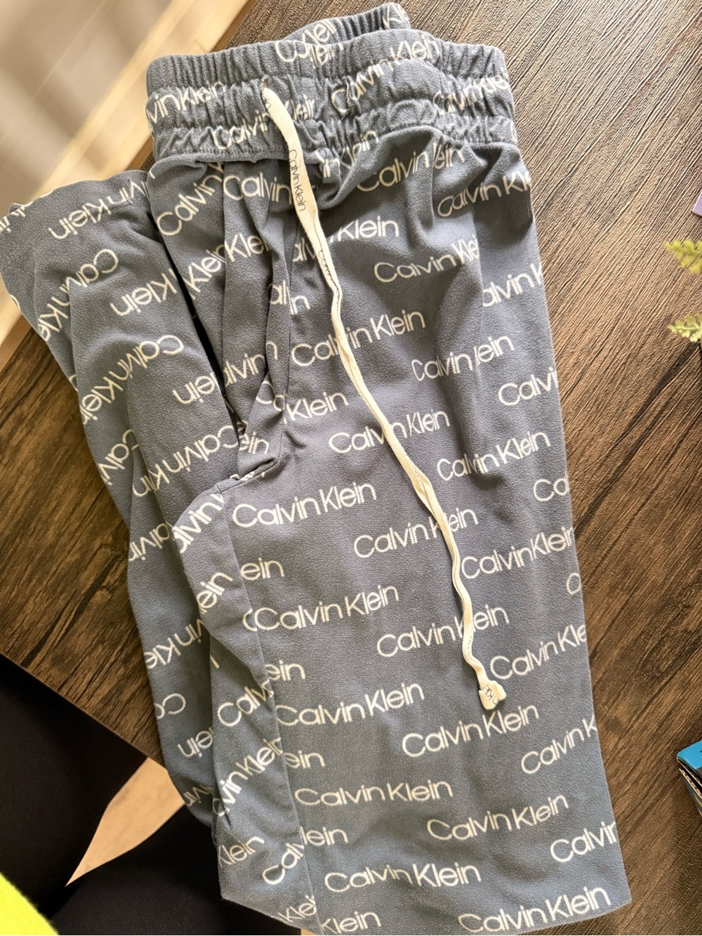 Calvin Klein Gray Logo-Print Sleep Shorts
